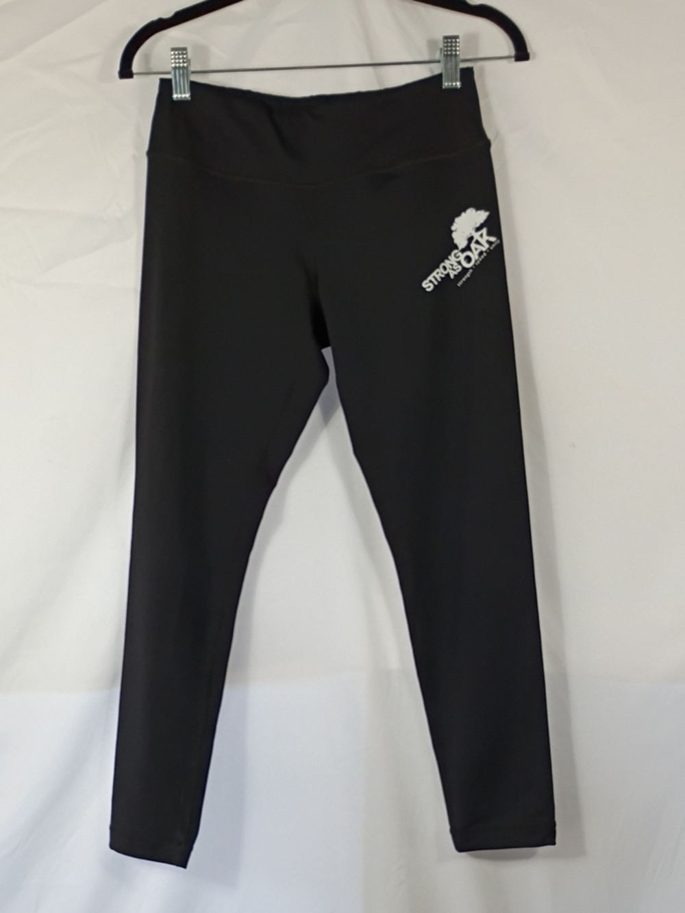 EUC Born Primative Black High Waist Leggings W Strong As Oak Logo Women's Sz Lg